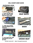   Cell-Caddy 6 Pocket Cell Phone Holder for Car Truck & Boat by TecScan